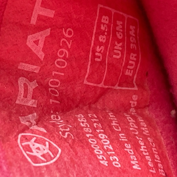 ARIAT Women’s Fatbaby Thunderbird Powder Brown/Teal/Pink Western Boots Size 8.5 - Picture 15 of 16